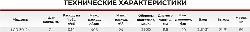 Шнековый насос с двумя винтами LGR 30-24