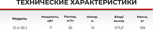 Насос самовсасывающий центробежный ZLX-35-1-6