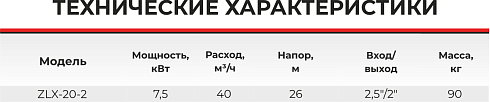 Насос самовсасывающий центробежный ZLX-20-2-5