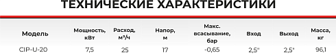 Самовсасывающий насос CIP-U-20-1